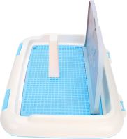Лоток для собак со столбиком и стенкой Dog Toilet UniZoo 47.5x36 см двухслойный туалет с рамкой и сеткой под пеленку для собак с защитой от брызг