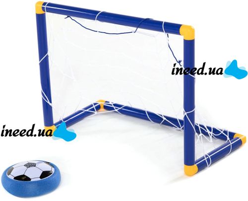 Воздушный аэрофутбол Floating Football футбольные ворота с аэромячом на батарейках и подсветкой, детский игровой набор для игры в футбол 696-44