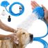 Щітка-душ на долоню для купання великих собак Pet Bathing Tool зі шлангом Pet washer, Силіконова масажна рукавичка для миття домашніх тварин