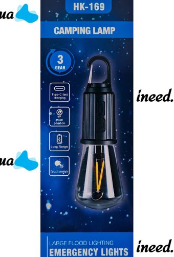 Аккумуляторная подвесная лампочка на карабине X-Balog HK-169C перезаряжаемый светодиодный фонарик с карабином для аварийного освещения USB BL-169C