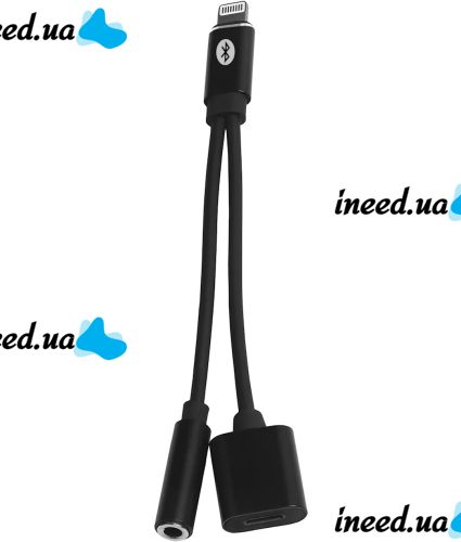 Переходник Lightning to Headphone Jack Adapter MY026 аудио адаптер 3.5mm разветвитель на 2 порта для подключения зарядки и наушников к телефону