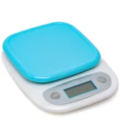 Кухонные электронные весы Domotec MS-125 Синие до 7 кг кулинарные весы с чашей и подсветкой для взвешивания на батарейках Домотек MX-403