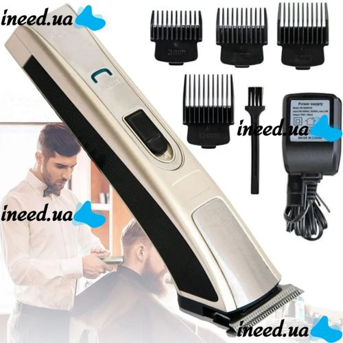 Беспроводная аккумуляторная машинка Gemei GM-657 3W для стрижки волос, Аккумуляторный триммер бритва для окантовки бороды и усов Gemmy Золотистый