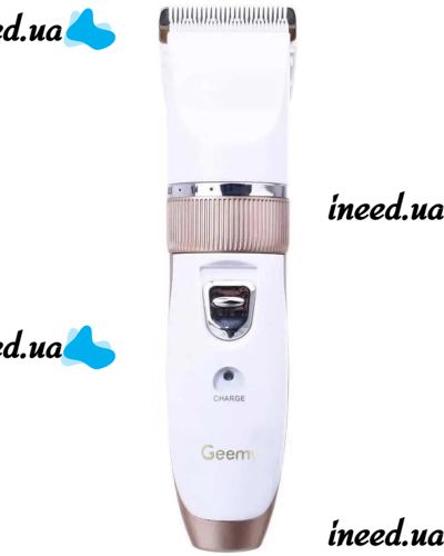 Аккумуляторная машинка для стрижки волос Gemei GM-6001 с керамическими ножами, Беспроводной триммер для бороды и усов с дополнительным аккумулятором