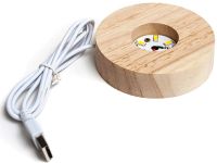 Хрустальный шар-ночник Сатурн 3D Creative Visualization Lamp M-8062S светодиодный LED ночник, стеклянный шар светильник на аккумуляторе от USB 