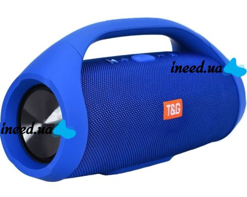 Большая беспроводная музыкальная колонка T&G Booms Box Big Синяя с ручкой, портативная акустика bluetooth в стиле T&G Boombox USB AUX для Android IOS