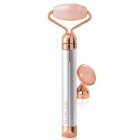 Вибромассажер роллер для лица Flawless Contour массажный ролик с двумя насадками на батарейках, электрический массажер для массажа, ролик-массажер
