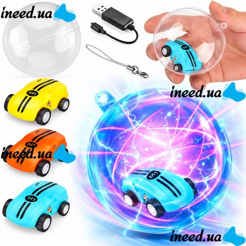 Children's mini car in a ball Hobby Leader Rapid Monster interactive car with 360 degree rotation, toy with LED lighting USB