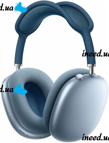 Беспроводные Bluetooth наушники AirPods Max Blue полноразмерные блютуз стереонаушники с микрофоном и шумоподавлением в чехле Smart Case MGYJ3 Синие