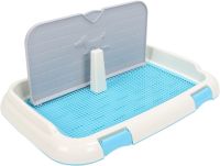 Лоток для собак со столбиком и стенкой Dog Toilet UniZoo 47.5x36 см двухслойный туалет с рамкой и сеткой под пеленку для собак с защитой от брызг