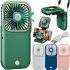 Портативний міні вентилятор Mini Fan F30 3 в 1 Powerbank кишеньковий ручний міні-вентилятор з ремінцем на шию, держателем і зарядкою для телефону USB