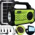 Autonomous Solar Station GDPlus GD-8076 Lantern Speaker with Power Bank function, Bluetooth, FM Radio, MP3 and 4 LED bulbs with Solar panel