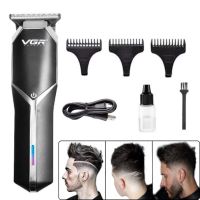 Профессиональная беспроводная окантовочная машинка VGR V-930 для стрижки волос и бороды, Аккумуляторный триммер для окантовки бороды и усов Черная