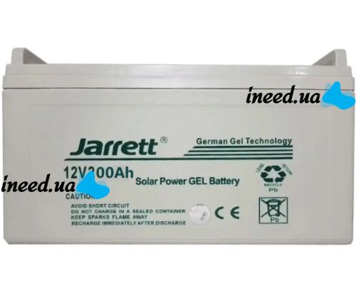 Универсальный гелевый аккумулятор Jarrett GEL 12V 200Ah для котла и солнечных панелей, Аккумуляторная батарея 12В 200Ач для систем электропитания