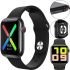 Наручные Смарт часы Smart Watch T500 спортивные с микрофоном, тонометром IP67 Aluminium 44mm Умные часы с функциями фитнеса и здоровья Черные