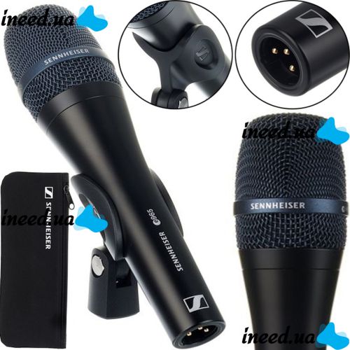 Ручной проводной микрофон Sennheiser Evolution E965 для пения, Вокальный однонаправленный конденсаторный микрофон для записи и караоке Черный