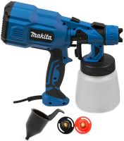 Электрический краскопульт Makita AH550L 650W ручной распылитель пульверизатор с емкостью для краски 800 мл 3 степени распыления от сети Макита