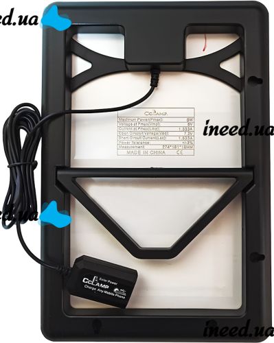 Солнечная панель Cclamp Solar Panel CL-680 8W 6V 1.3A портативная батарея с мультикабелем USB для зарядки мобильных устройств от солнца 680CL
