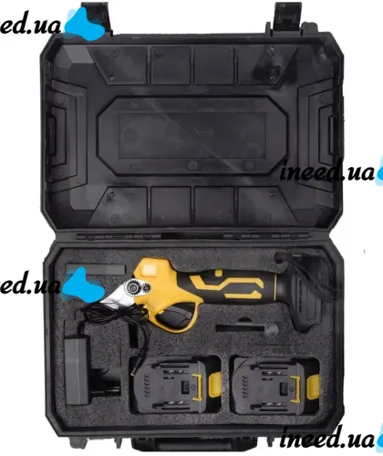 Аккумуляторный секатор DeWalt DCMPP540P1 24V 5AH с 2 аккумуляторам для обрезки веток и деревьев, Беспроводной электросекатор ножницы Деволт в кейсе