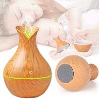 Ультразвуковой увлажнитель воздуха Air Purifier LR053 с LED подсветкой от USB с пультом, Портативный аромадиффузор аромалампа 130 мл Светлое дерево