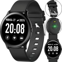 Наручные Смарт часы Smart Watch KW19 Black 44mm c измерением давления и фитнес трекером Умные Bluetooth часы с пульсометром IP67 Черные