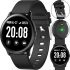 Наручные Смарт часы Smart Watch KW19 Black 44mm c измерением давления и фитнес трекером Умные Bluetooth часы с пульсометром IP67 Черные