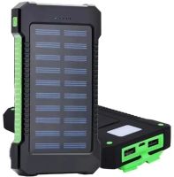 Портативное зарядное батарея Power Bank Solar JS-809 50000 mAh с солнечной панелью и фонариком, Внешний аккумулятор повербанк для зарядки USB 2.1A