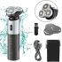 Professional Men's Rechargeable Electric Shaver VGR V-343 Waterproof for Cutting Mustache and Beard, Cordless Razor on Battery V343