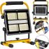 X-Balog BL-W877-3 Portable Handheld Spotlight with Solar Panel, PowerBank 9600mAh Rechargeable Lantern Light with USB Charging Yellow