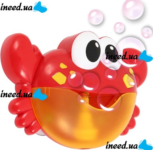 Краб детская игрушка для ванны Bubble Crab музыкальная игрушка-генератор пены на присосках с мыльными пузырями, забавный краб-пузырь на батарейках