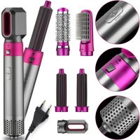 Electric Brush Hot Air Styler 5 in 1 hair Dryer styler for drying, styling and volume of hair, multi-styler with nozzles for curling and straightening