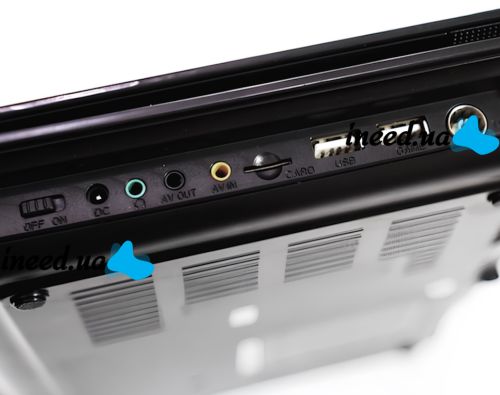 Цифровой автомобильный DVD проигрыватель Opera NS-1129 11" портативный поворотный плеер DVD-книга с пультом ДУ, джойстиком TV USB SD OP-1129