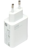 Сетевое зарядное устройство Xiaomi 33W Power Adapter Suit адаптер USB Type-C блок питания с быстрой зарядкой Mi Turbo для телефона 33В Белый