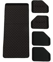 Folding organizer in the trunk EVAtech ECO MAG-740 L 65x30x30 cm folding bag eco leather valise with 3 compartments for storage in the car Black
