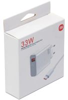 Сетевое зарядное устройство Xiaomi 33W Power Adapter Suit адаптер USB Type-C блок питания с быстрой зарядкой Mi Turbo для телефона 33В Белый