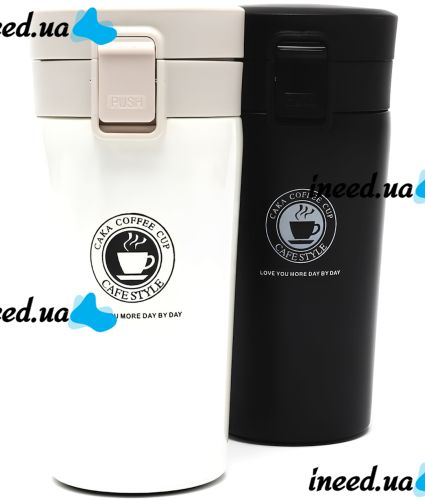 Портативная термочашка Vacuum Cup Elite Cafestyle EL-252 380 мл двухслойная термокружка с крышкой и поилкой, термос из нержавеющей стали с фильтром AND1335