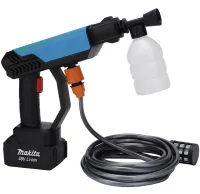 Беспроводная мойка высокого давления Makita DXR-928 48V 5Ah 2 аккумулятора, аккумуляторная мини автомойка с кейсом, распылитель Макита для авто