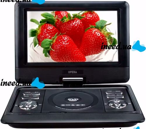 Цифровой автомобильный DVD проигрыватель Opera NS-1129 11" портативный поворотный плеер DVD-книга с пультом ДУ, джойстиком TV USB SD OP-1129