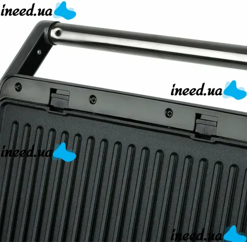 Электрический контактный гриль Bitek BT-2687 3000W прижимной двухсторонний электрогриль для мяса с антипригарным покрытием и таймером от сети 220V