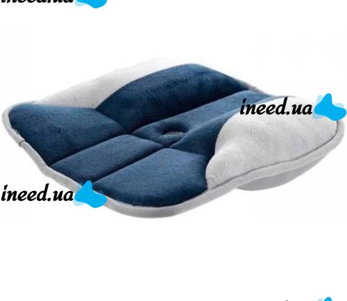 Ортопедическая подушка Pure Posture HSM-50402 для разгрузки спины позвоночника, антиаллергенная подушка для сиденья на стул, кресло в машину Синяя 