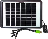 Солнечная панель Cclamp Solar Panel CL-680 8W 6V 1.3A портативная батарея с мультикабелем USB для зарядки мобильных устройств от солнца 680CL