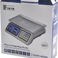 Торговые электронные весы до 40 кг F1976 14191-4066F 33*35 см настольные весы для торговли со счетчиком цены и калькулятором, аккумуляторные на 40 кг