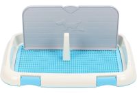 Лоток для собак со столбиком и стенкой Dog Toilet UniZoo 47.5x36 см двухслойный туалет с рамкой и сеткой под пеленку для собак с защитой от брызг