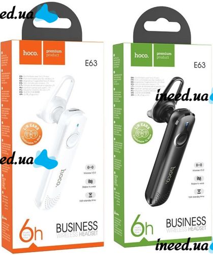 Беспроводная гарнитура Hoco E63 Diamond business BT Bluetooth наушник с микрофоном и шумоподавлением на одно ухо, моногарнитура для IOS Android