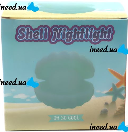 Table night light Shell Perl Light children's LED LED lamp in the form of a shell with a pearl, night lamp with batteries 10x9x9.5 cm