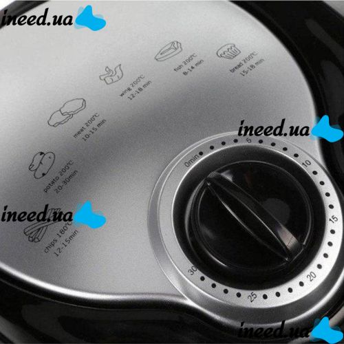 Аерофритюрниця мультипіч Domotec Airfryer Ms-3220 4.5 л з функцією аерогрилю для приготування їжі без масла 1300W, безмаслянная фритюрниця Чорна