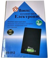 Кухонные электронные весы Domotec MS-912 от 1 гр до 7 кг, Прямоугольные сенсорные весы MX-402 с плоской платформой для взвешивания продуктов Белые