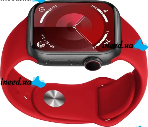 Наручные Смарт часы Smart Watch T500 спортивные с микрофоном, тонометром IP67 Aluminium 44mm Умные часы с функциями фитнеса и здоровья Красные