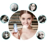 Ultrasonic Rechargeable Humidifier for Facial Skin Nano Mist Soraver with Backlight, Nano Sprayer with 30 ml Water Tank