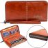 Чоловічий гаманець клатч Baellerry Leather Model 1 W009 Orange з відділенням для телефону, чоловіче портмоне на 21 відділень для купюр Помаранчевий